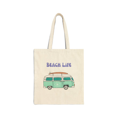Beach Life Canvas Tote