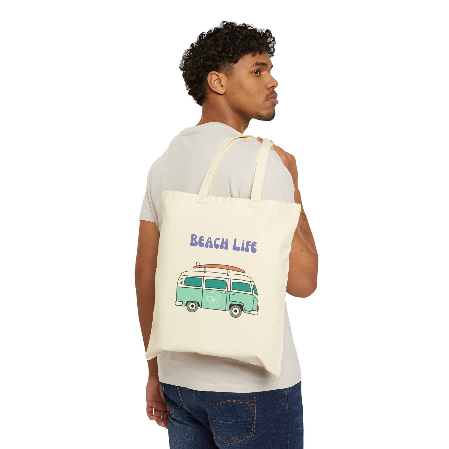 Beach Life Canvas Tote