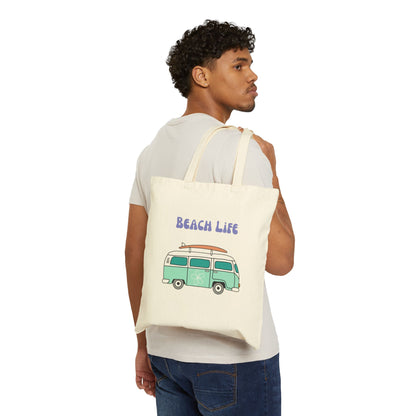 Beach Life Canvas Tote